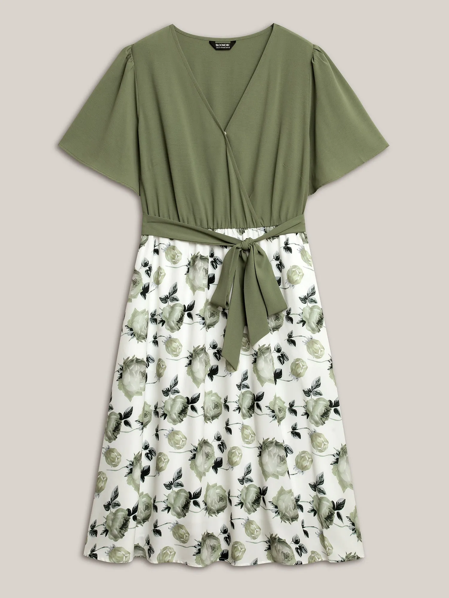 Breezy Floral Print Belted Midi Dress sold by Bloomchic product image thumbnail 5