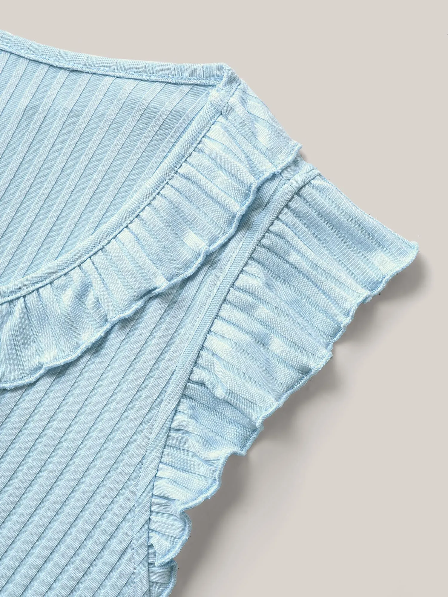 Floral Print Ribbed Stretchy Waist Midi Dress sold by Bloomchic product image thumbnail 5