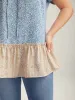 Ruffled Neck Tie Floral Print Blouse sold by Bloomchic