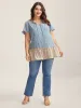 Ruffled Neck Tie Floral Print Blouse sold by Bloomchic