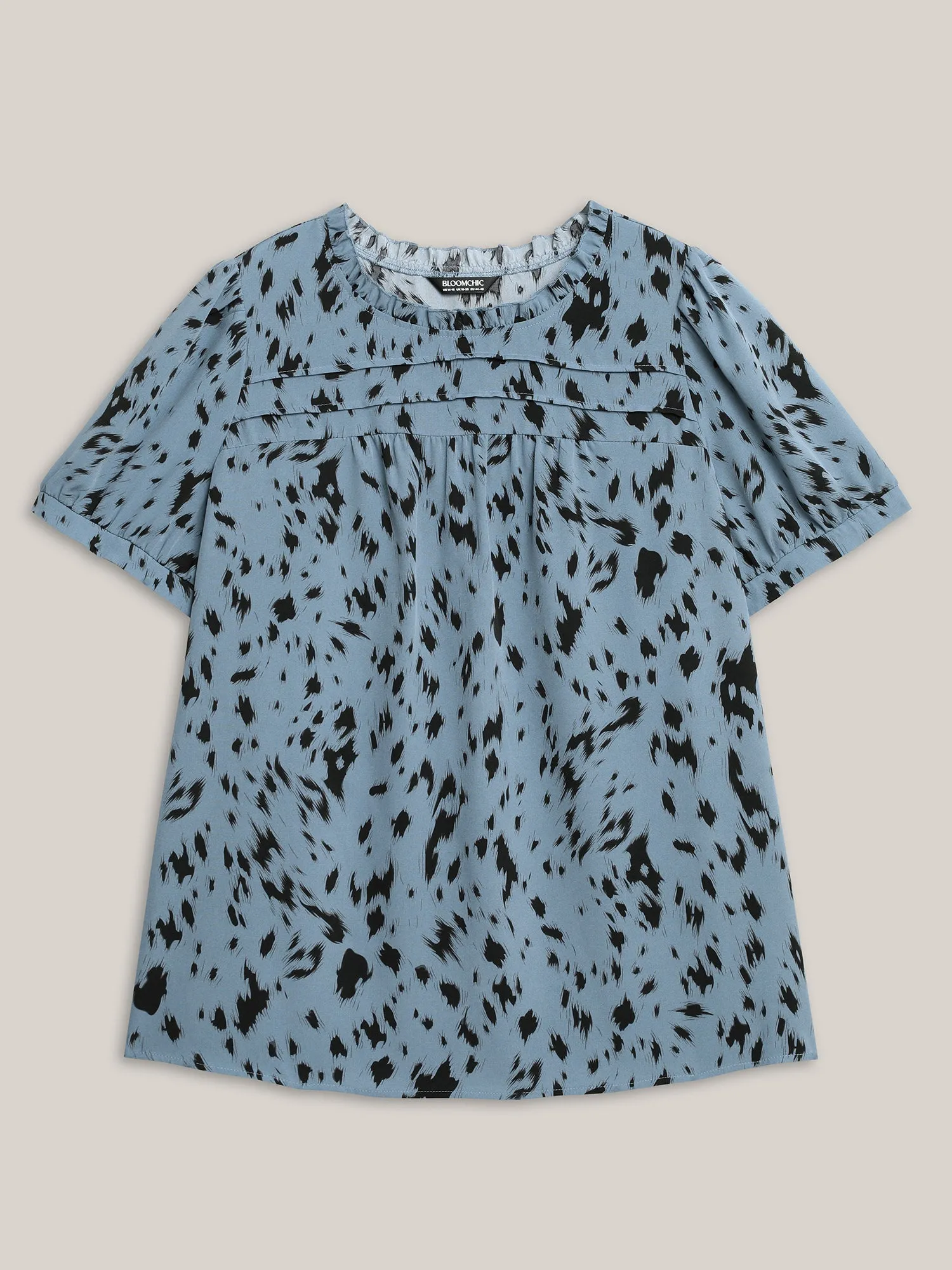 Leopard Print Toothpick Pleat Blouse sold by Bloomchic product image thumbnail 5