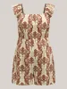 Boho Geometric Print Stretchy Waist Romper sold by Bloomchic