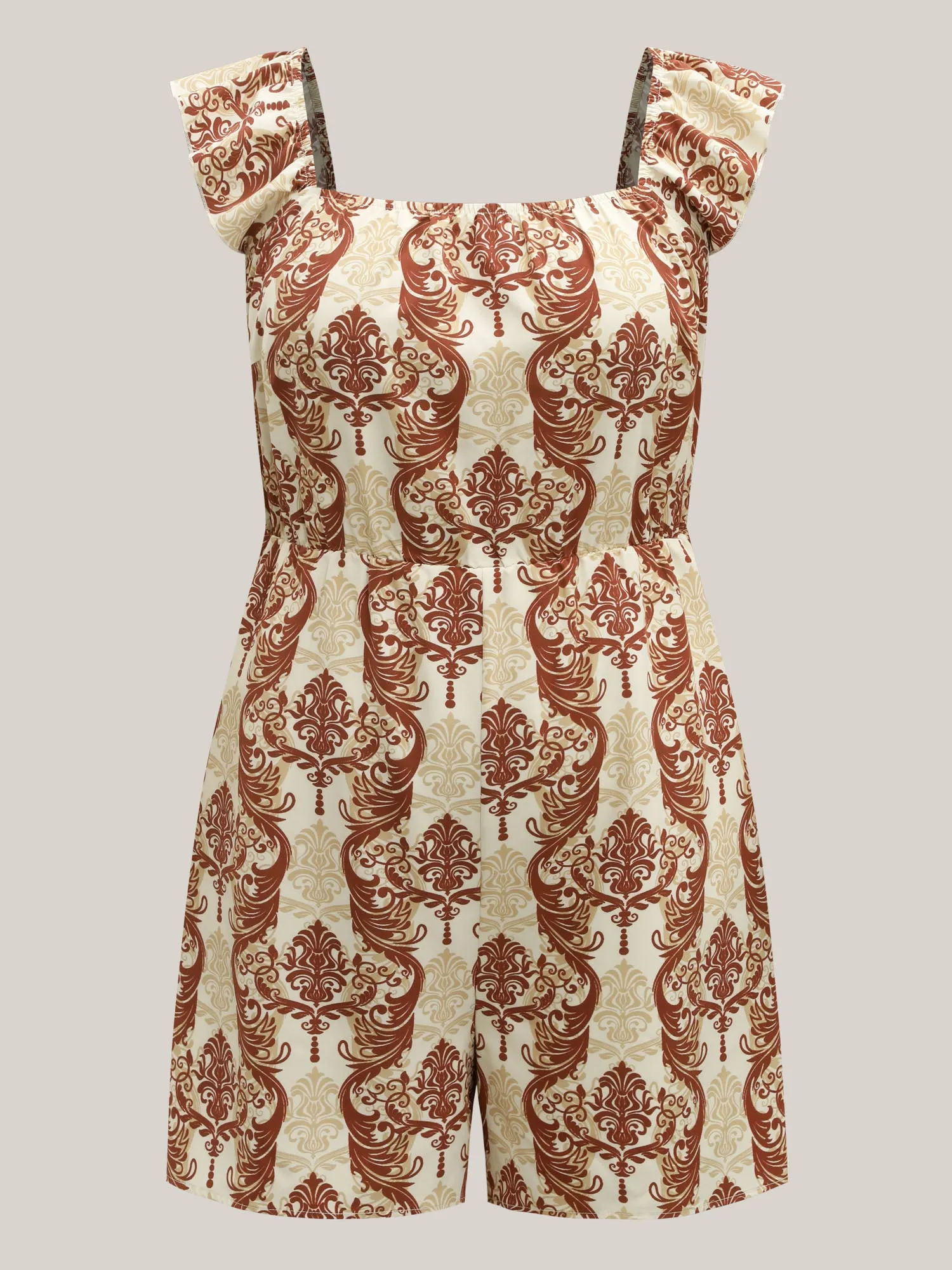 Boho Geometric Print Stretchy Waist Romper sold by Bloomchic product image thumbnail 5