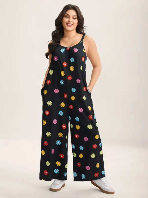 Colorful Polka Dots Straight-Leg Jumpsuit sold by Bloomchic