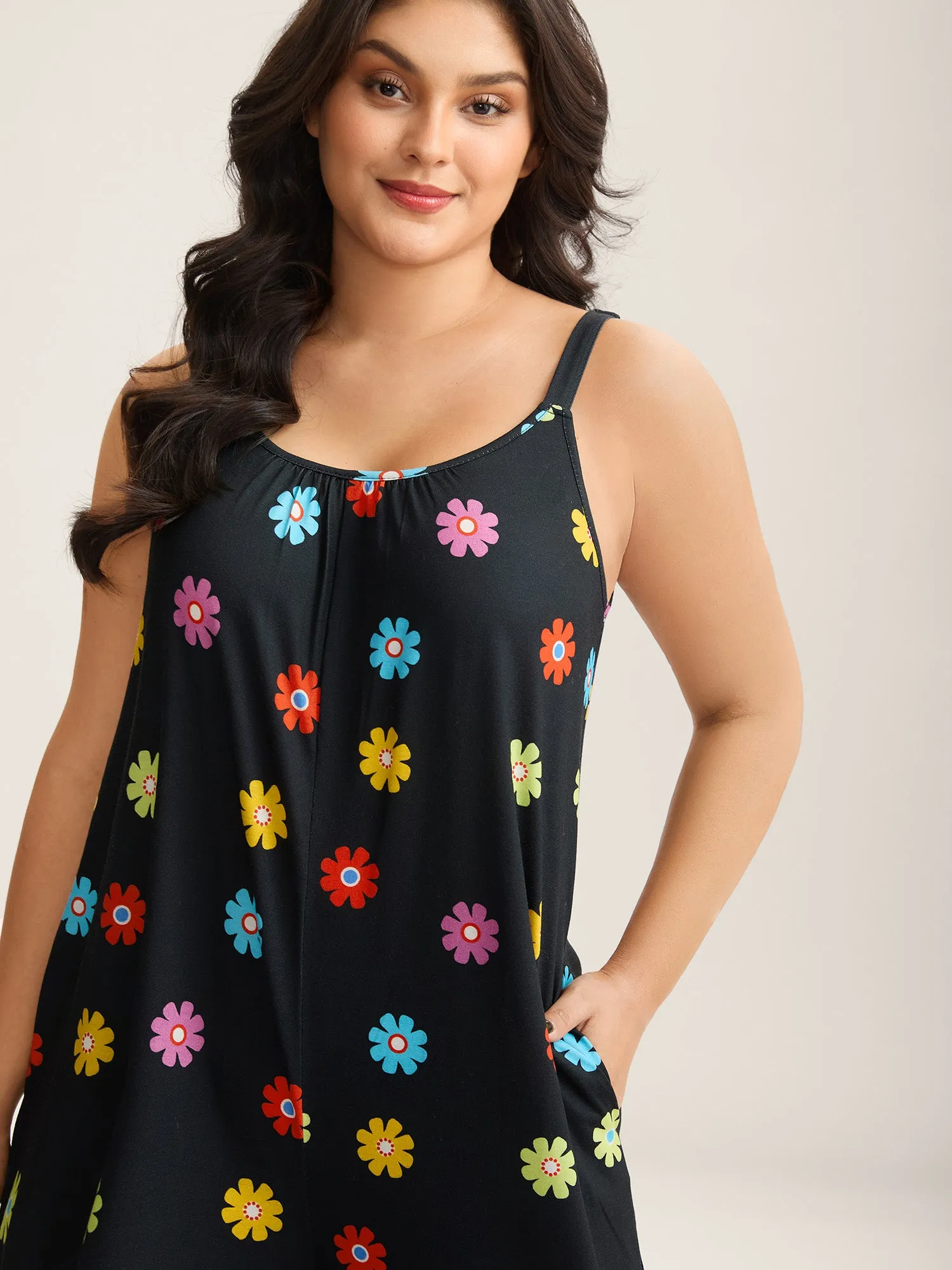 Colorful Polka Dots Straight-Leg Jumpsuit sold by Bloomchic product image thumbnail 2