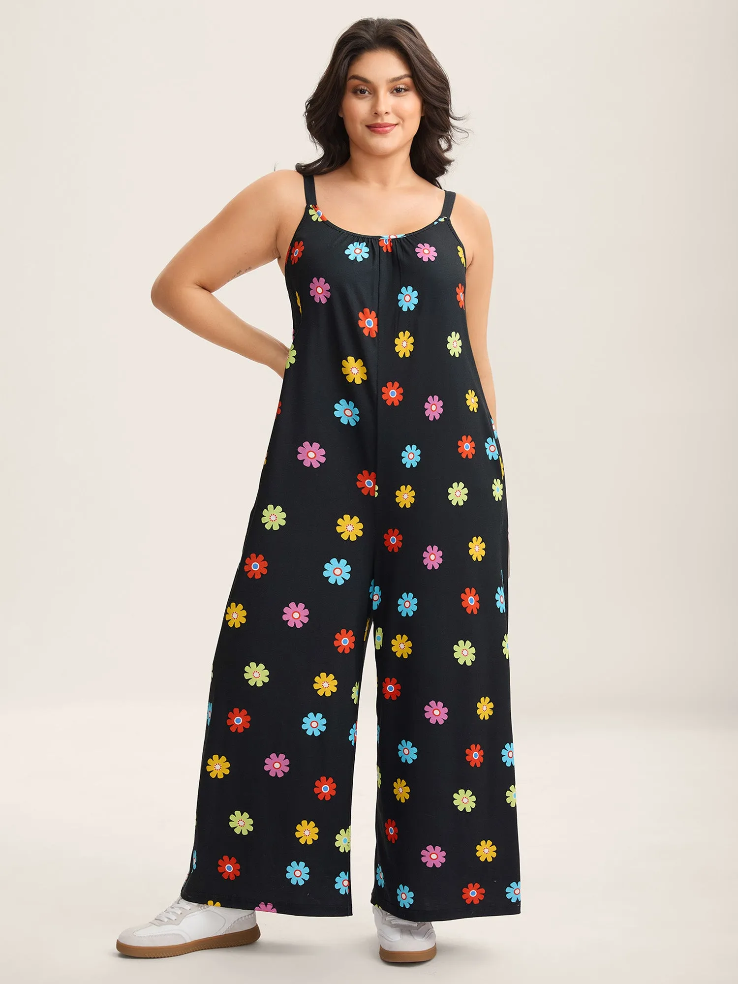Colorful Polka Dots Straight-Leg Jumpsuit sold by Bloomchic product image thumbnail 3