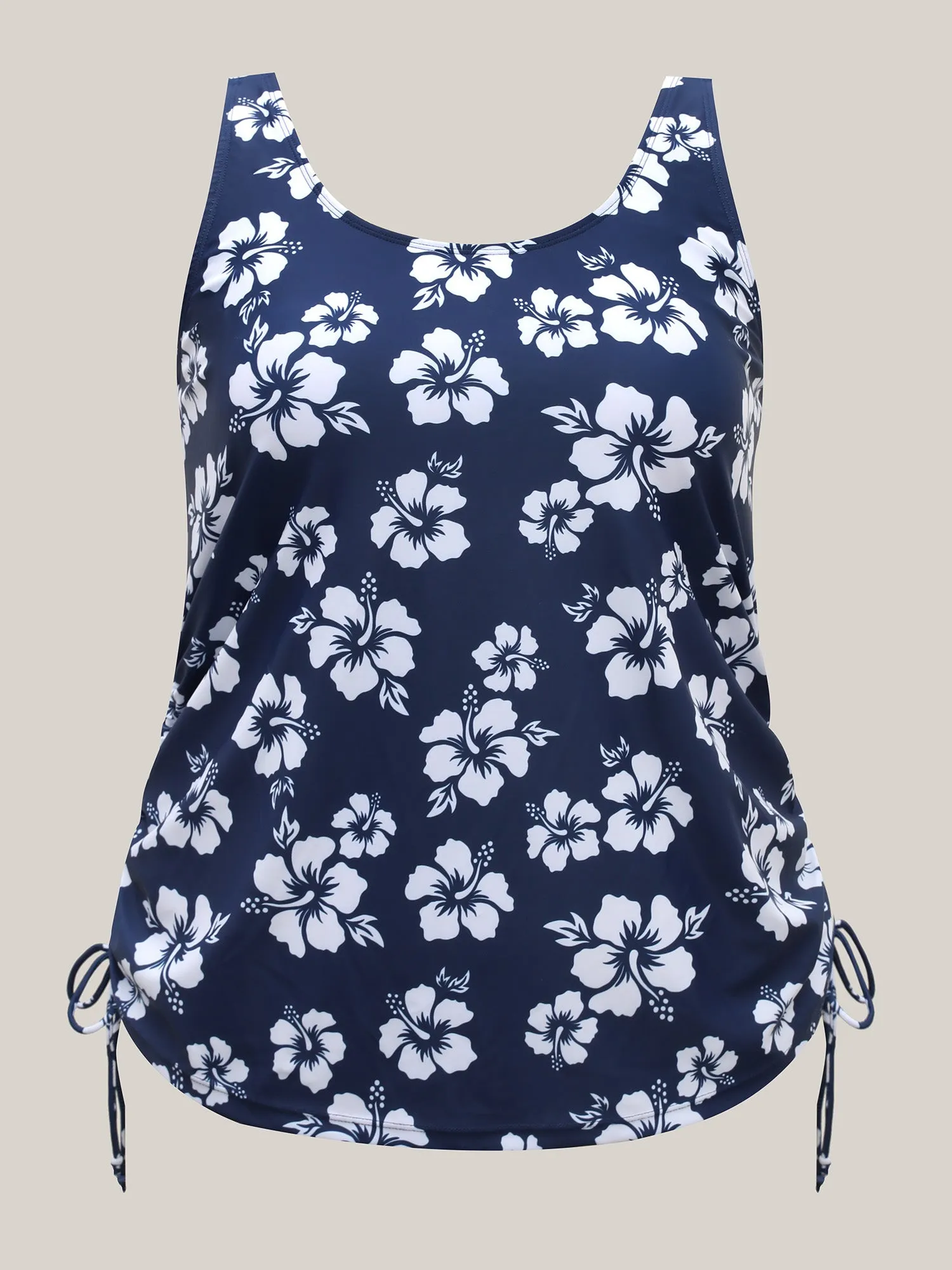 Floral Print Adjustable Drawstring Swim Top sold by Bloomchic product image thumbnail 5