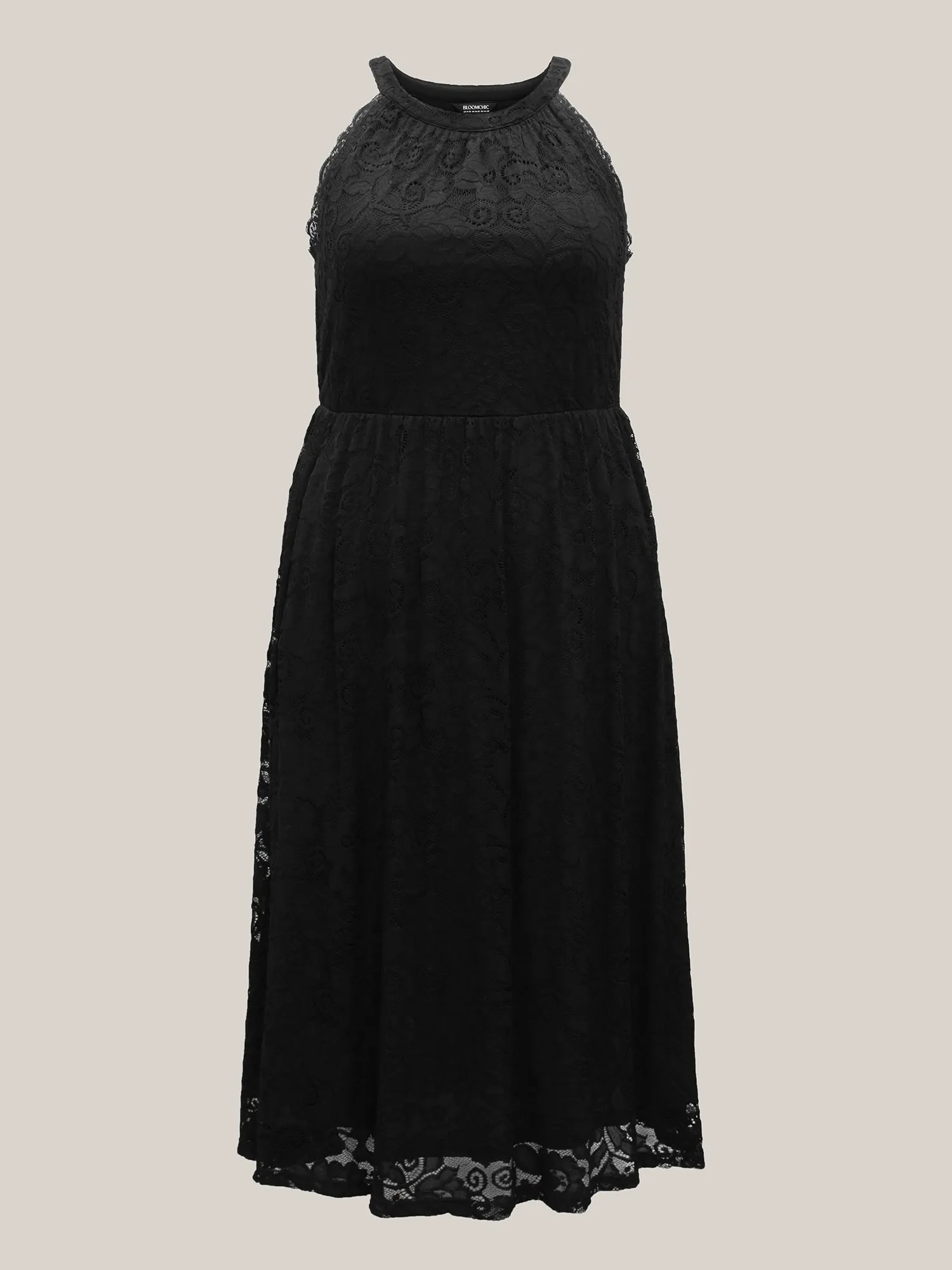 Textured Lace Sleeveless Pockets Midi Dress sold by Bloomchic product image thumbnail 5