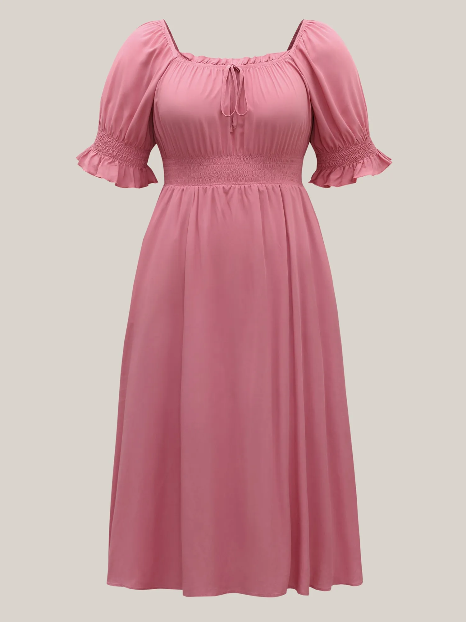 Rayon Stretchy Waist Pockets Milkmaid Dress sold by Bloomchic product image thumbnail 5