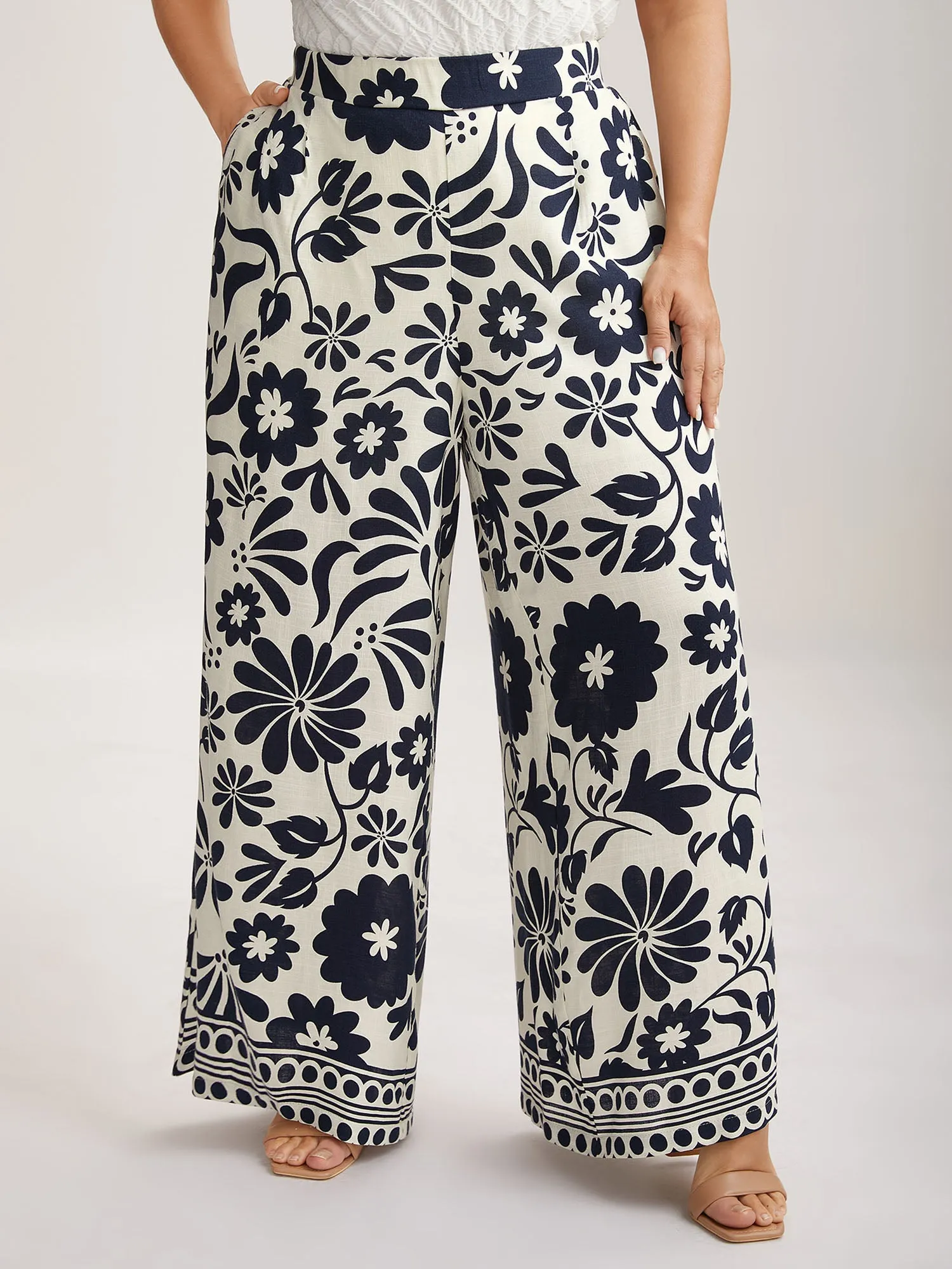 Floral Print Wide-Leg Pants sold by Bloomchic product image thumbnail 2