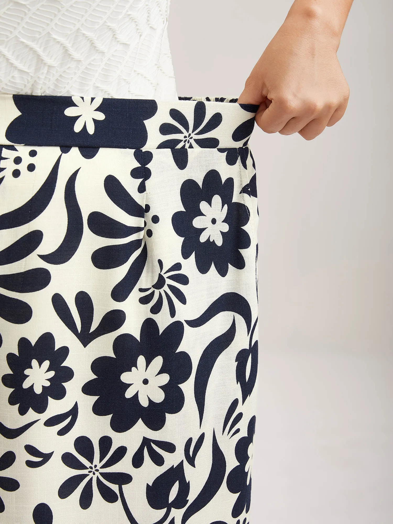 Floral Print Wide-Leg Pants sold by Bloomchic product image thumbnail 3