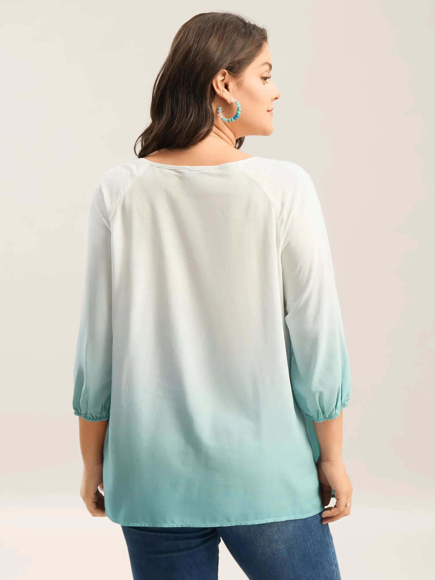 Tie-Dye Rayon Neck Tie Blouse sold by Bloomchic product image thumbnail 4