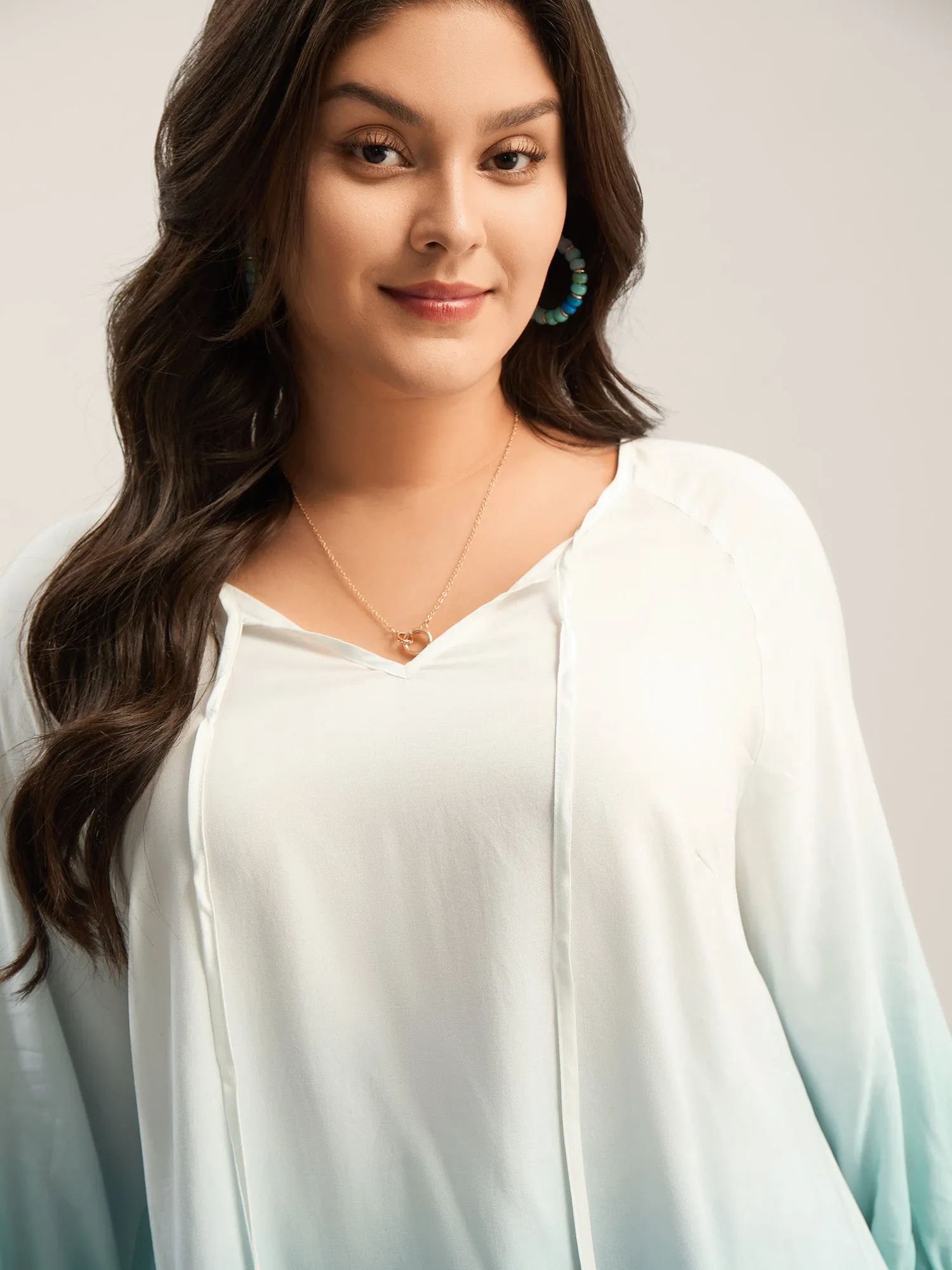 Tie-Dye Rayon Neck Tie Blouse sold by Bloomchic product image thumbnail 2