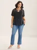 Luxe Sheer Stretchy Neck Cut-Out Solid Top sold by Bloomchic