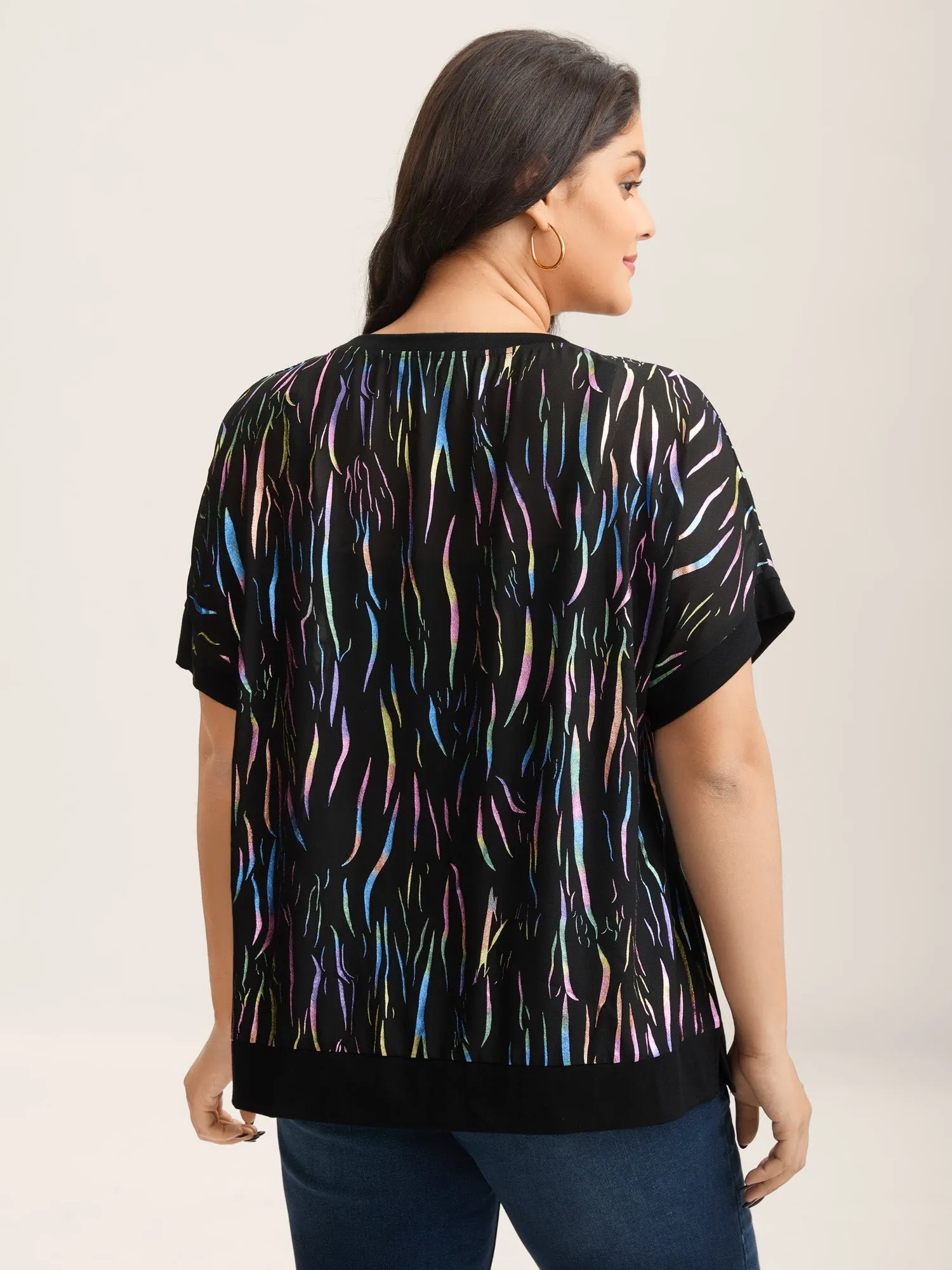 Sequin Silver Gold Round Neck Knit Top sold by Bloomchic product image thumbnail 3