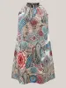 Paisley Print Flowy A-Line Midi Dress sold by Bloomchic