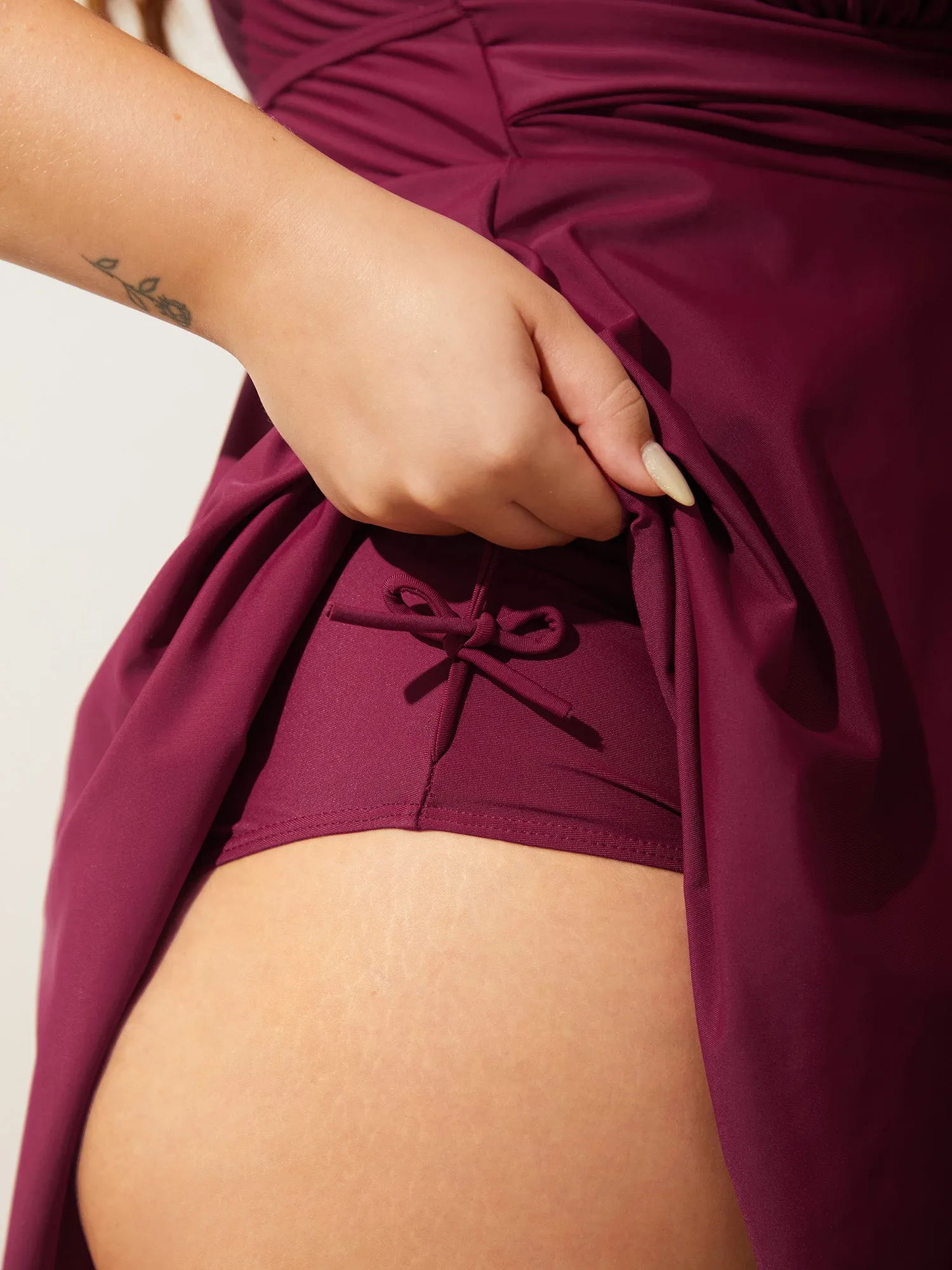 Anti Float Tie Sheer Swim Dress sold by Bloomchic product image thumbnail 5