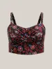 Floral Print Twist Front Swim Top sold by Bloomchic