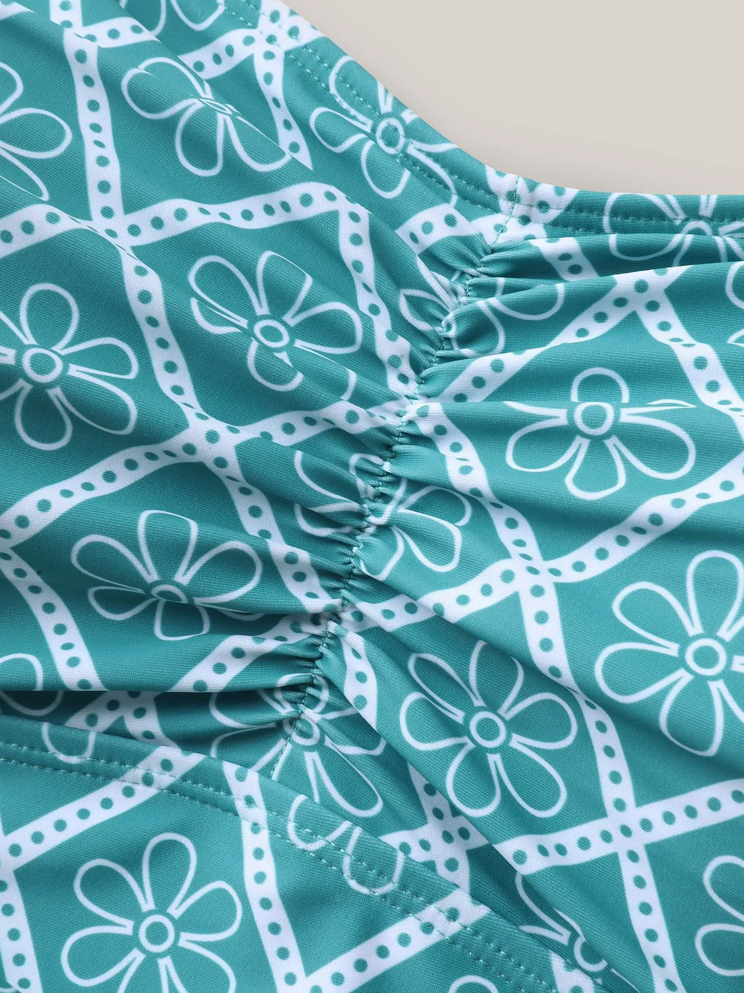 Anti-Float Tie Boho Print Swim Dress sold by Bloomchic product image thumbnail 5