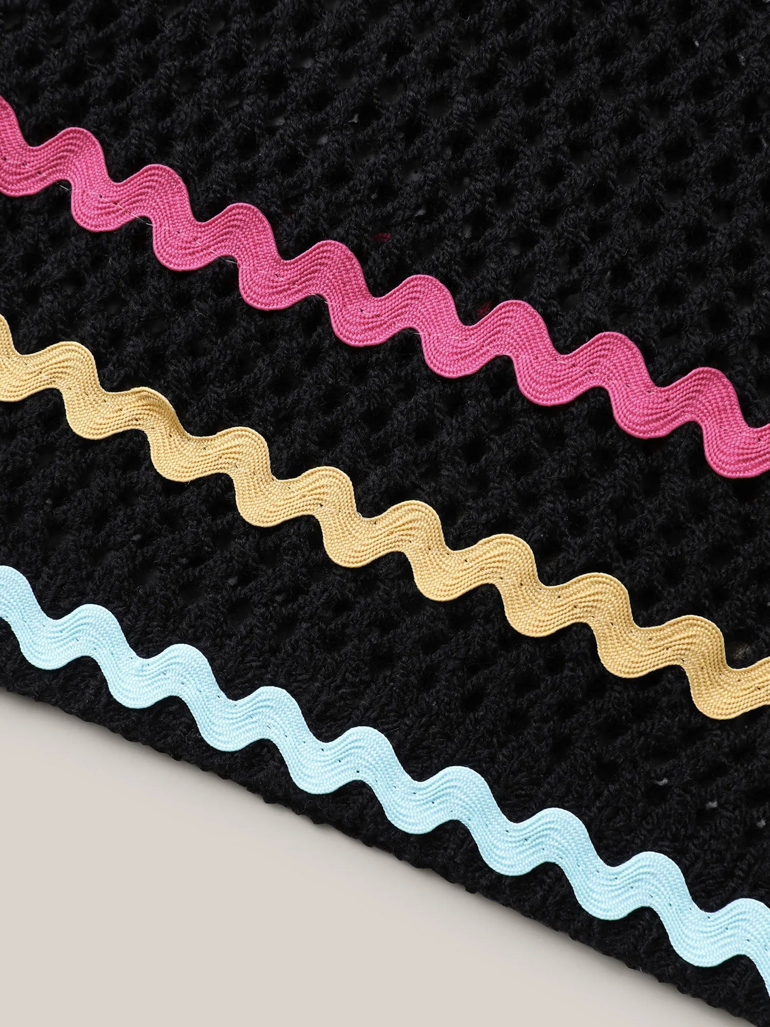 Colorful Webbed Slit Cut-Out Swim Cover-Up sold by Bloomchic product image thumbnail 5