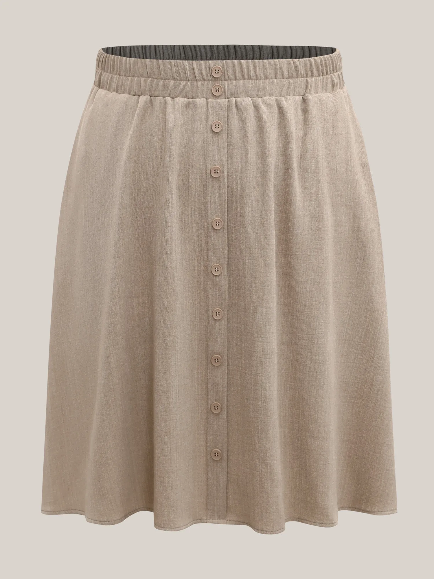 Button Detail Textured A-Line Midi Skirt sold by Bloomchic product image thumbnail 5
