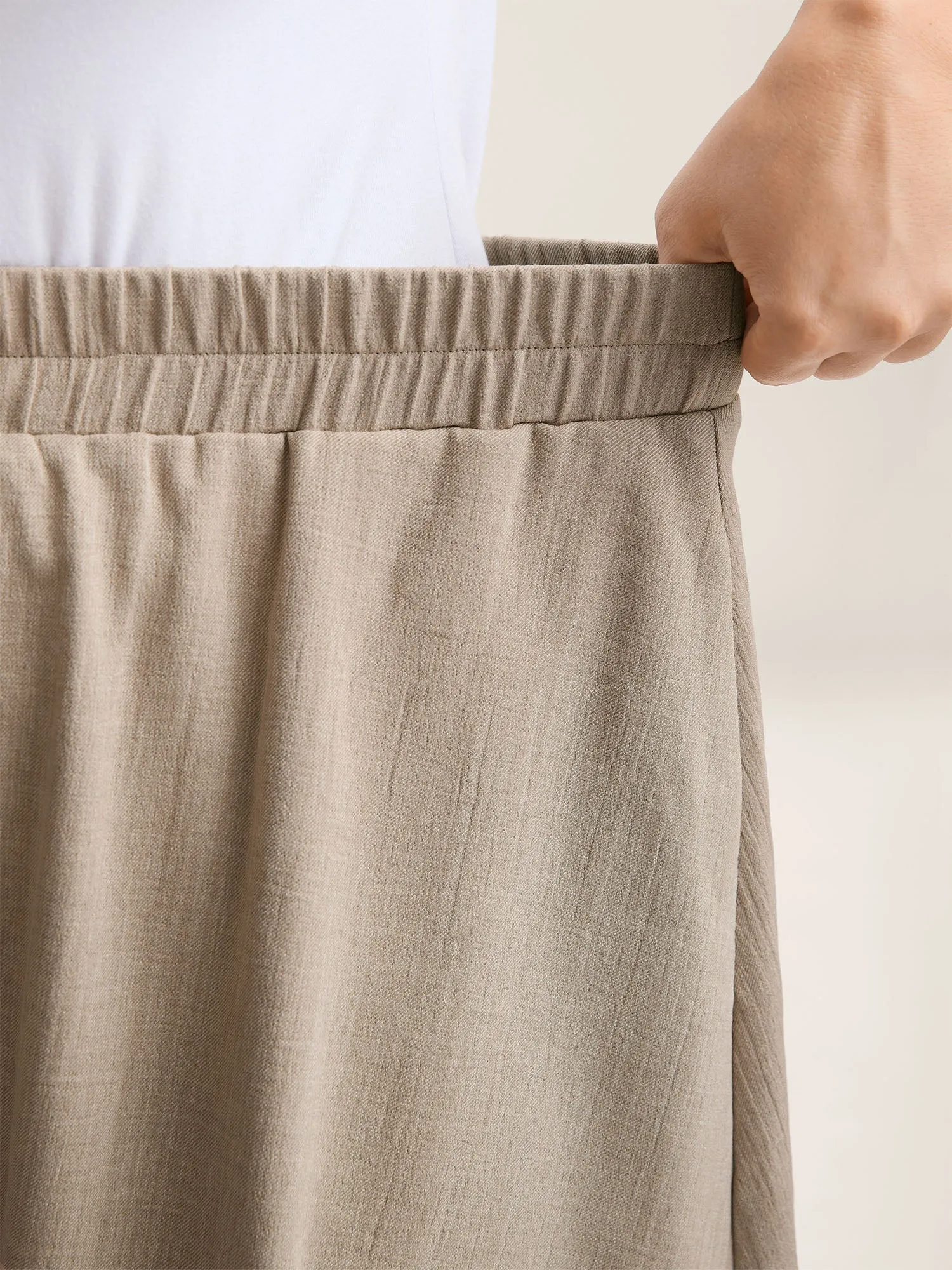 Button Detail Textured A-Line Midi Skirt sold by Bloomchic product image thumbnail 4