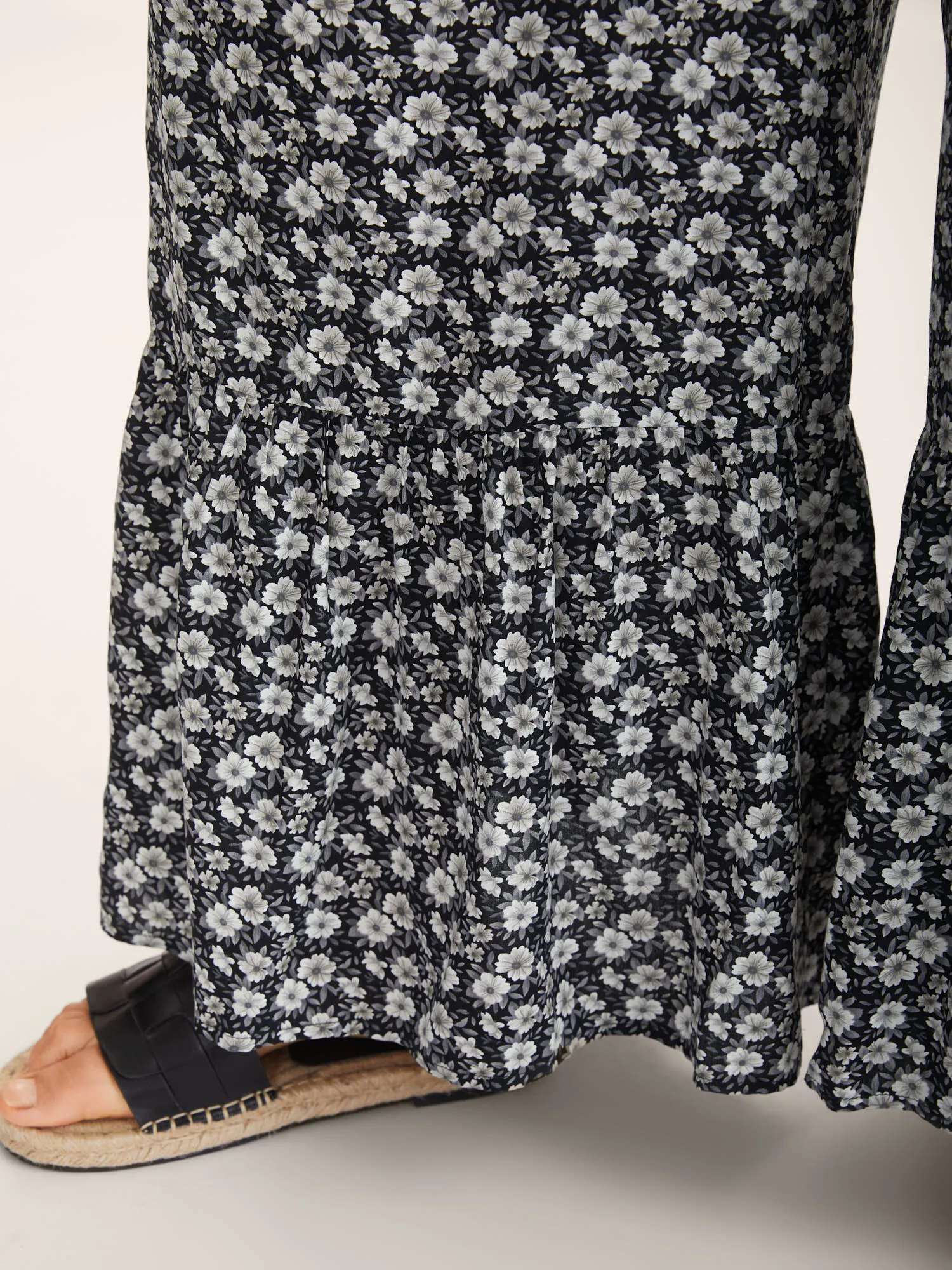 Ditsy Floral Print Shirred Tie Jumpsuit sold by Bloomchic product image thumbnail 3