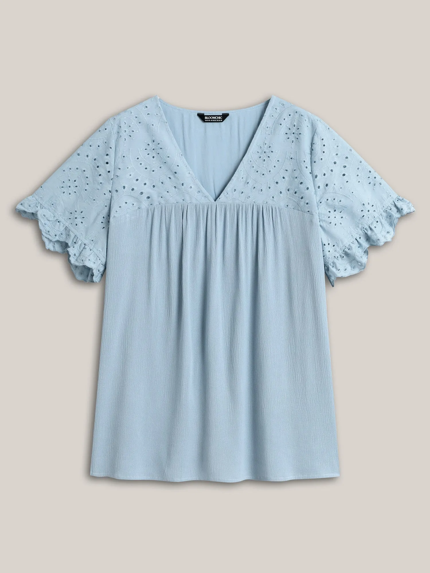 Rayon Eyelet Flowy Blouse sold by Bloomchic product image thumbnail 5