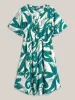 Rayon Geometric Print Midi Dress sold by Bloomchic