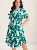 Rayon Geometric Print Midi Dress sold by Bloomchic