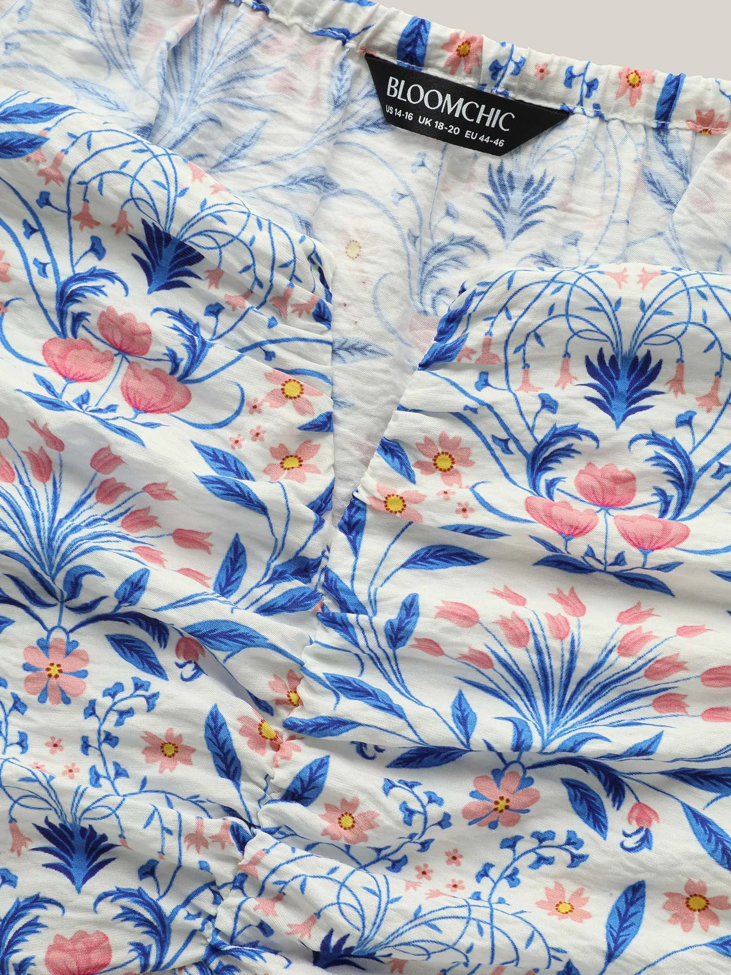 Floral Print Ruched Bodice Blouse sold by Bloomchic product image thumbnail 5