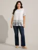 Stretchy Lace Tassel Hem Solid Top sold by Bloomchic