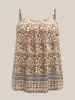 Boho Print Pleated Tank Top sold by Bloomchic