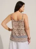Boho Print Pleated Tank Top sold by Bloomchic