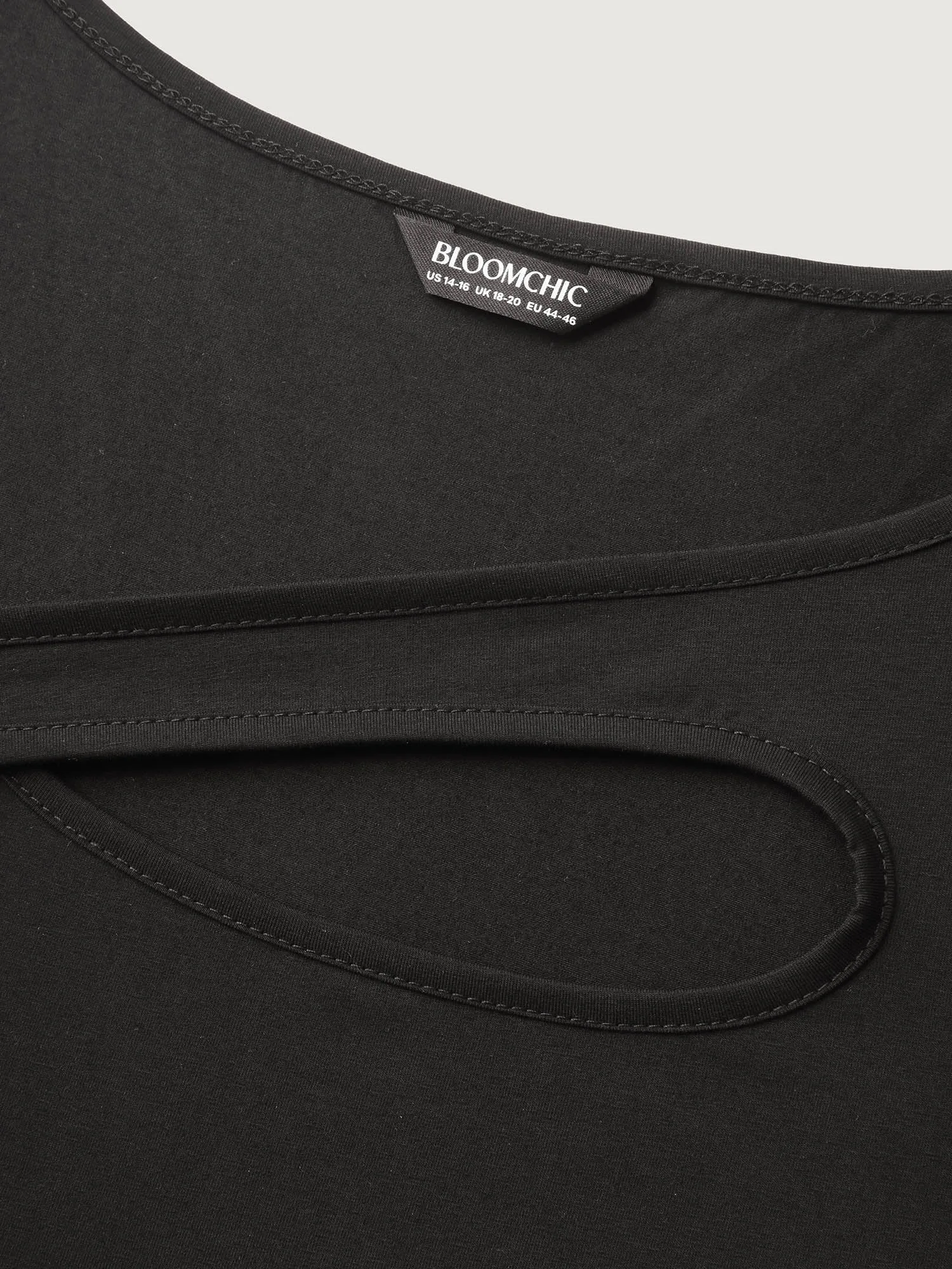 Stretchy Neck Cut-Out Solid Tank Top sold by Bloomchic product image thumbnail 5