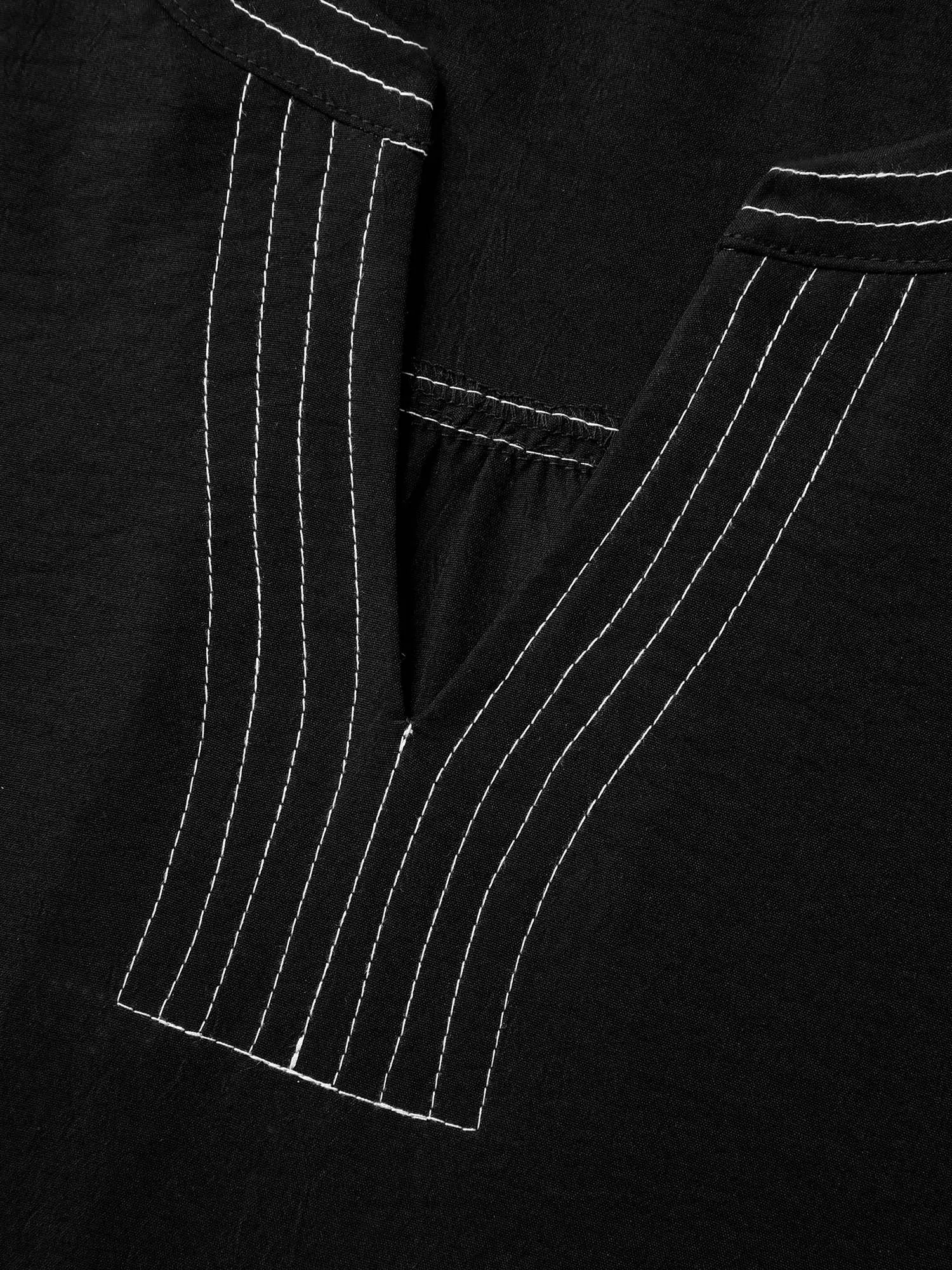 Color Block Stripe Flutter Sleeve Blouse sold by Bloomchic product image thumbnail 5