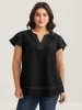 Color Block Stripe Flutter Sleeve Blouse sold by Bloomchic
