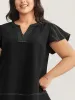 Color Block Stripe Flutter Sleeve Blouse sold by Bloomchic