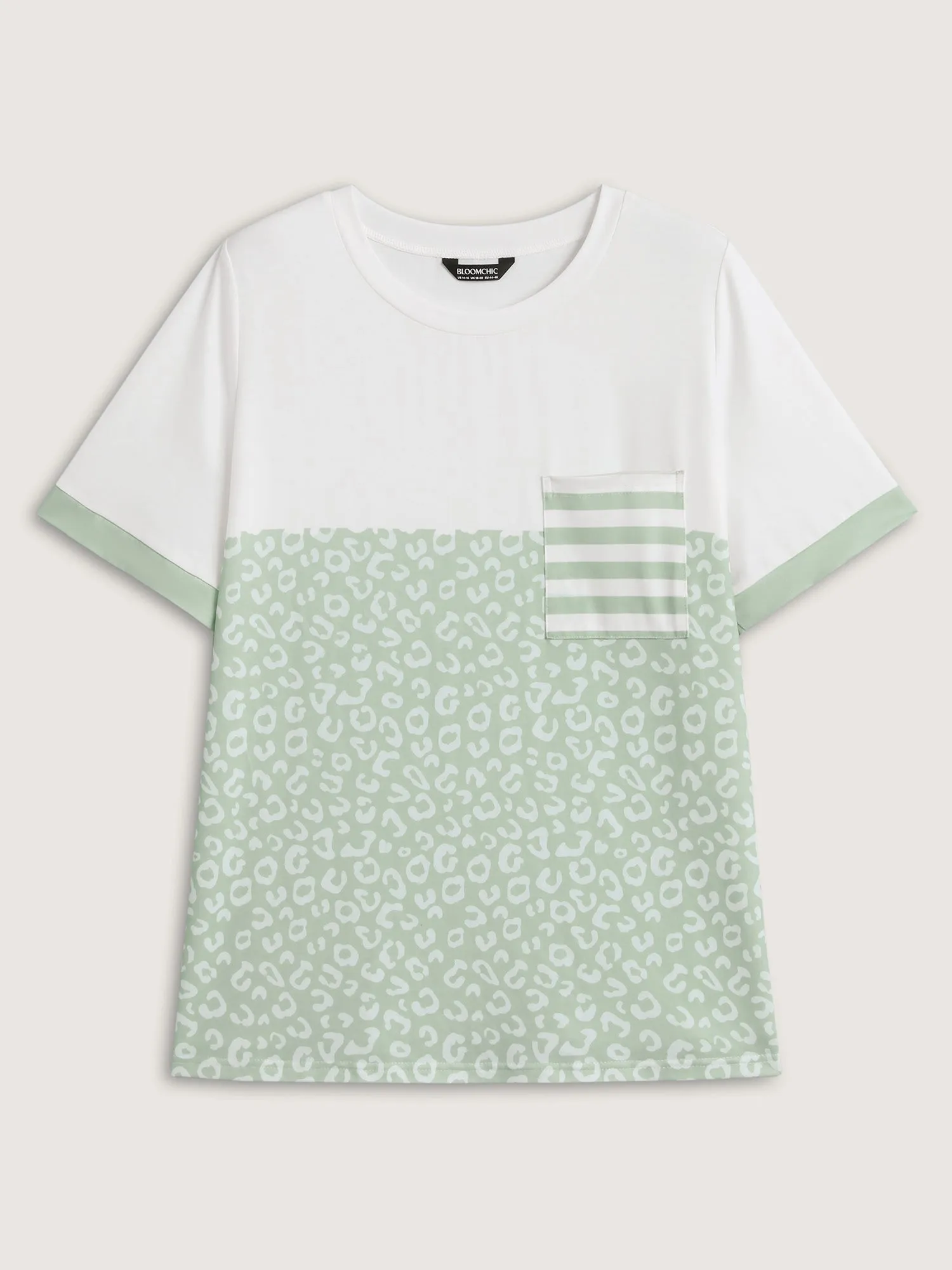 Leopard Print Color Contrast T-Shirt sold by Bloomchic product image thumbnail 5