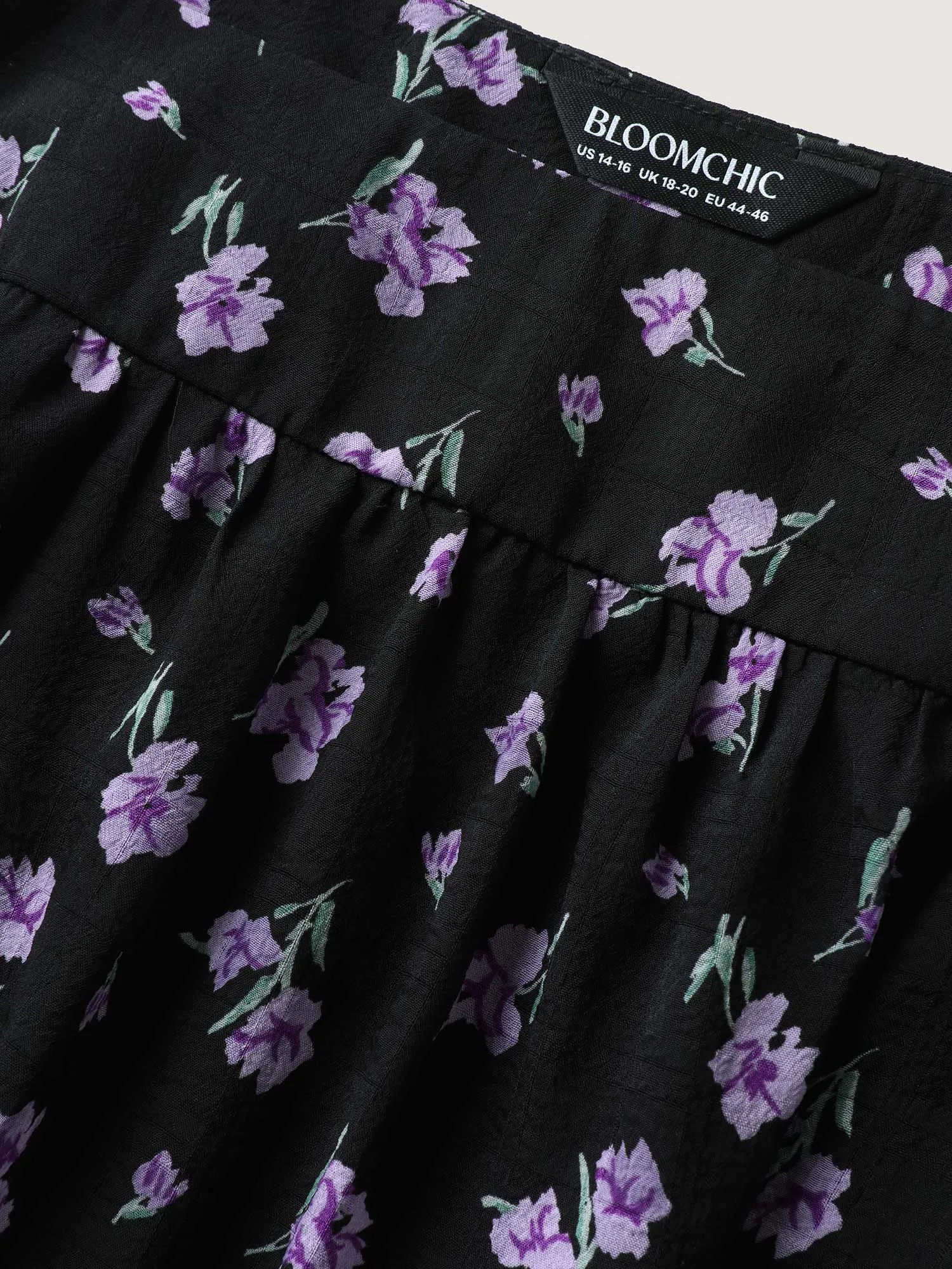 Floral Fiesta Pleated Square Neck Blouse sold by Bloomchic product image thumbnail 5