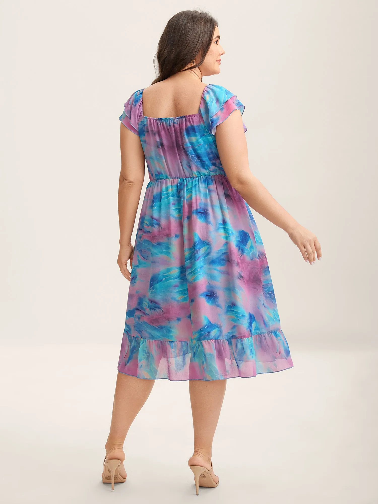 Color Blend Stretchy Waist Pockets Midi Dress sold by Bloomchic product image thumbnail 4