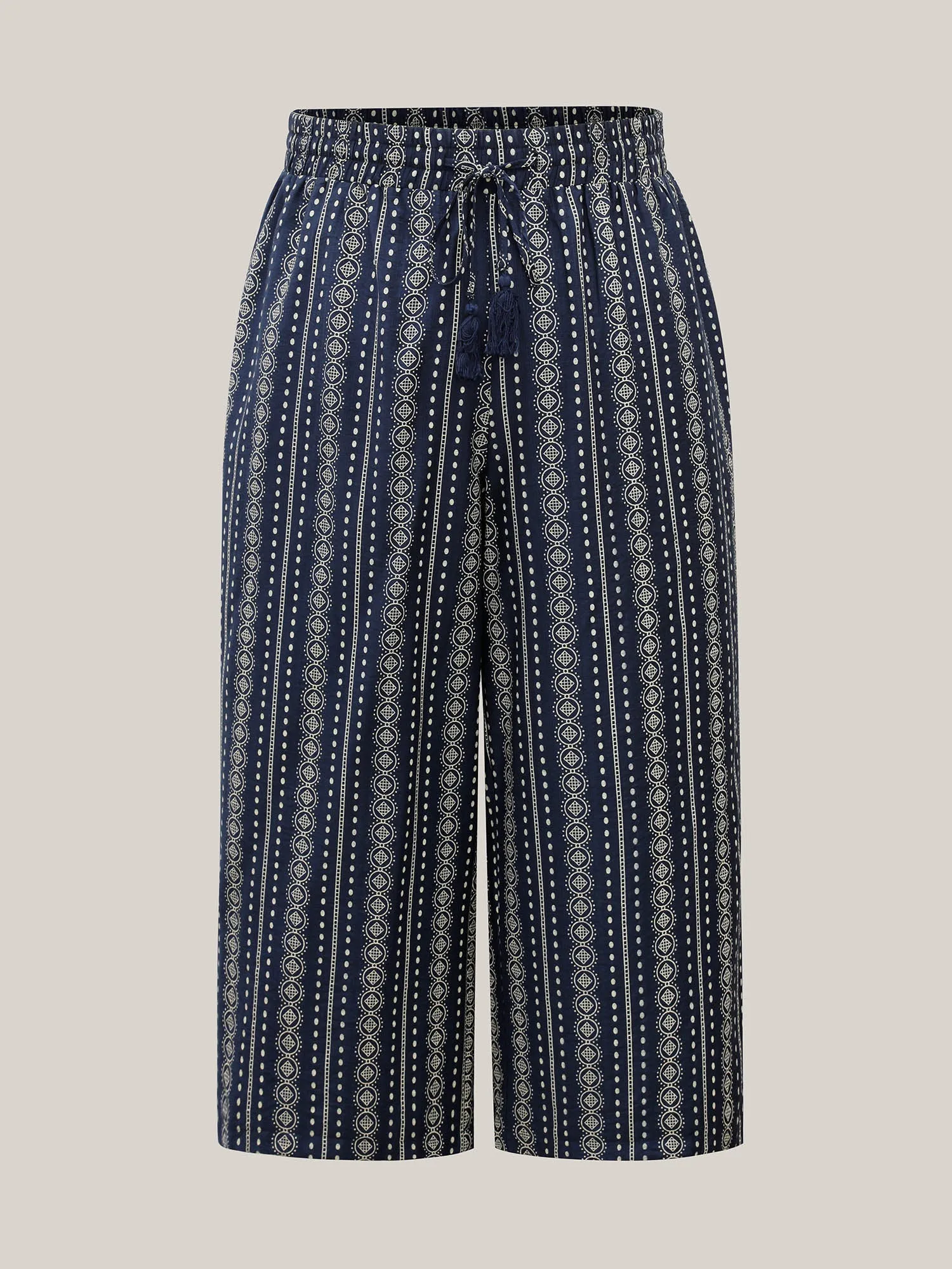 Boho Stripe Tassel Wide-Leg Pants sold by Bloomchic product image thumbnail 5