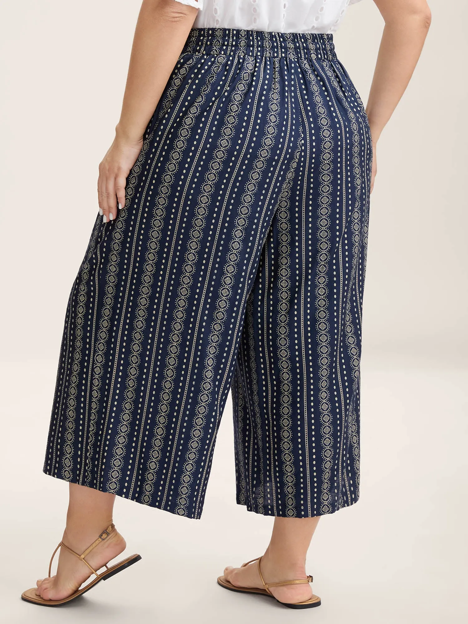Boho Stripe Tassel Wide-Leg Pants sold by Bloomchic product image thumbnail 4