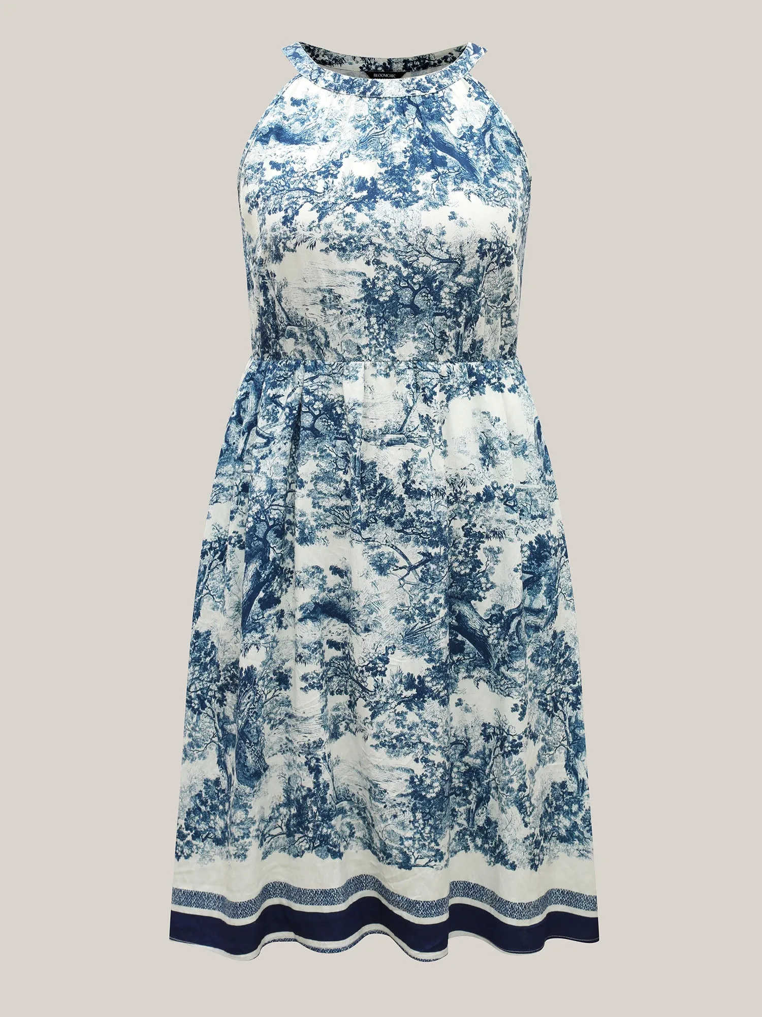 Artistic Print Halter Neck Midi Dress sold by Bloomchic product image thumbnail 5