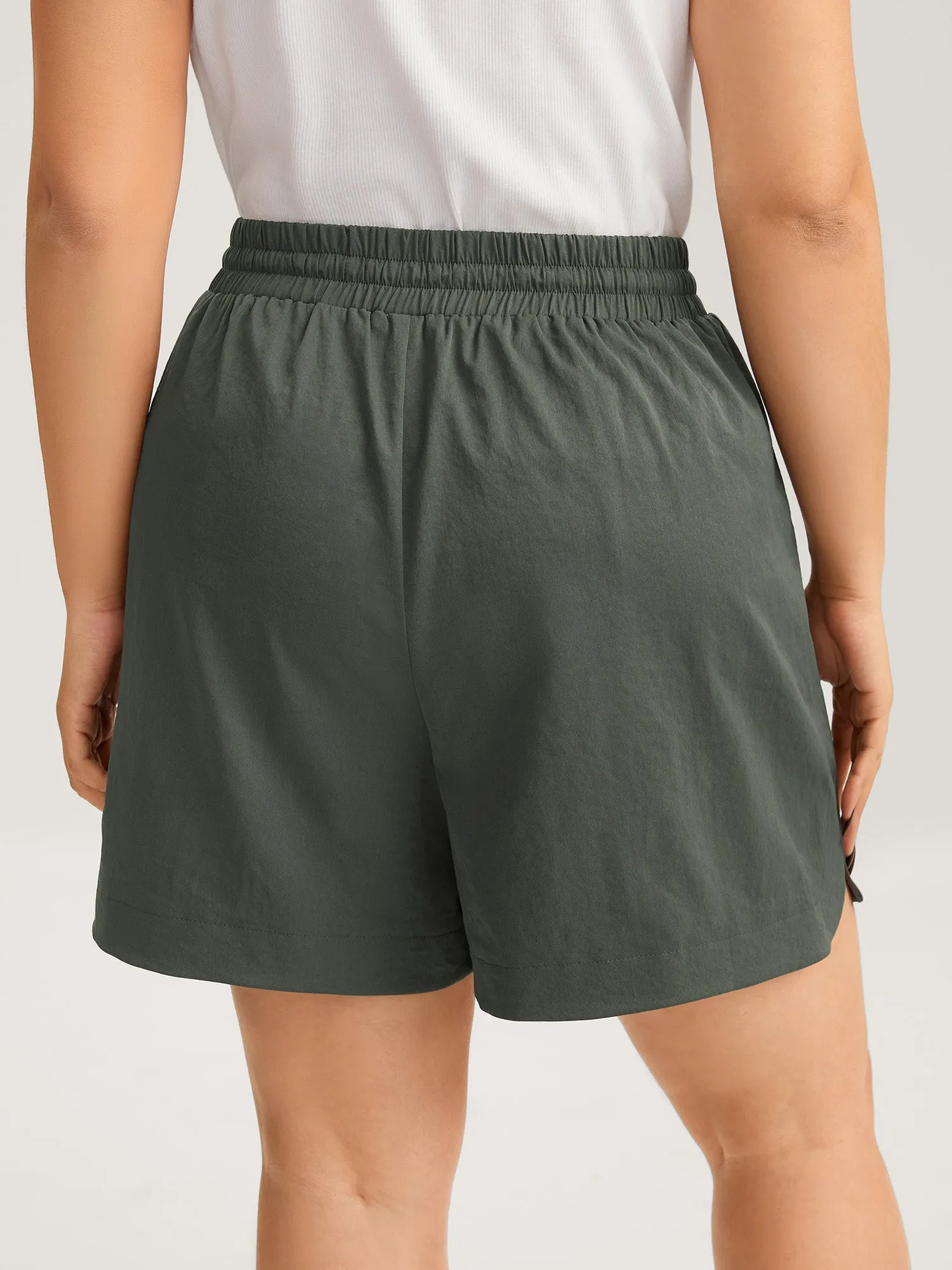 Waist-Tie Solid Wide-Leg Shorts sold by Bloomchic product image thumbnail 5