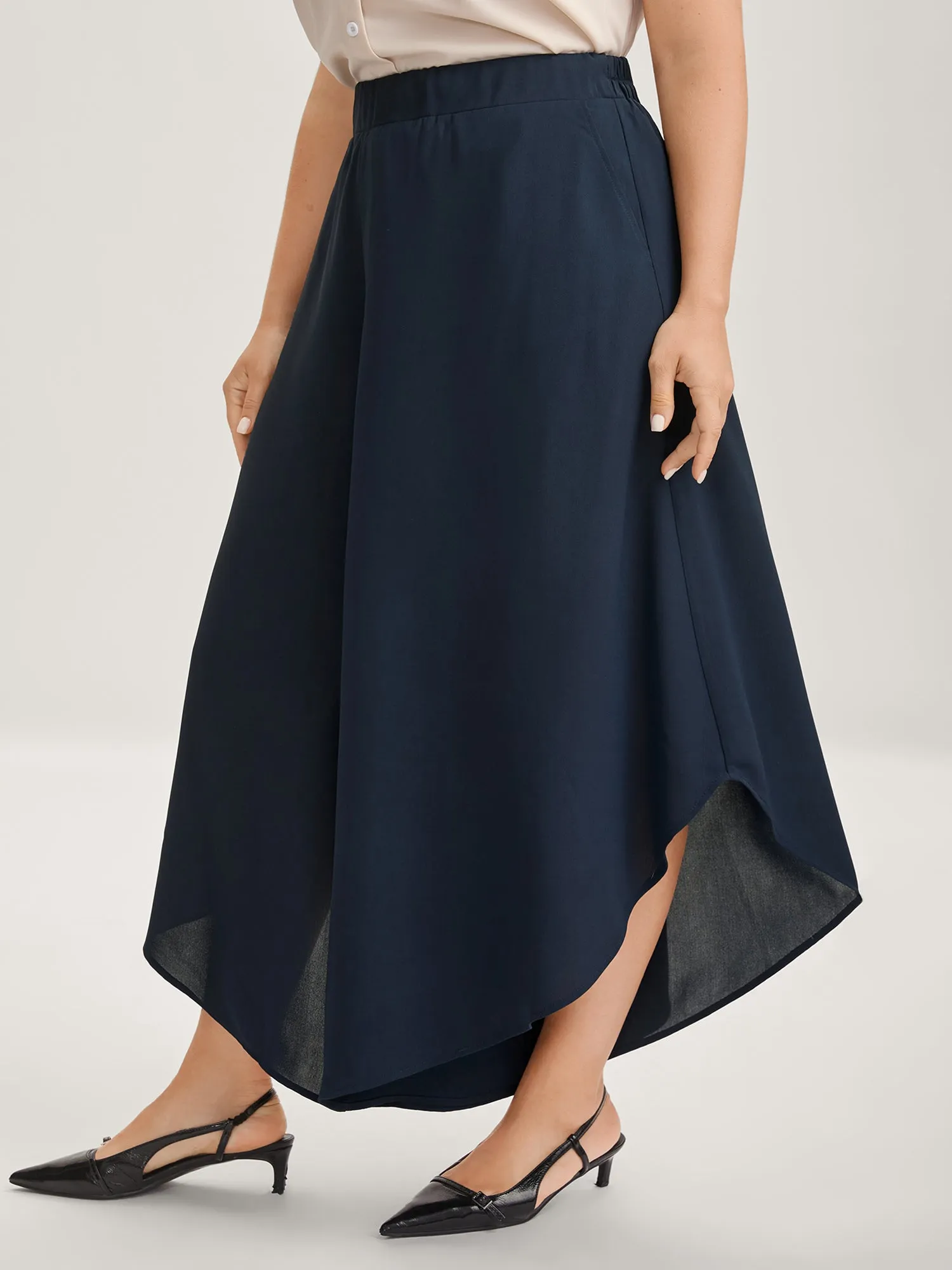 Sheer Lace Petal Hem Wide-Leg Pants sold by Bloomchic product image thumbnail 2