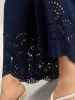 Laser-Cut Hem Shirred Wide-Leg Jumpsuit sold by Bloomchic