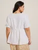 Contrast Webbing Shell Detail Blouse sold by Bloomchic