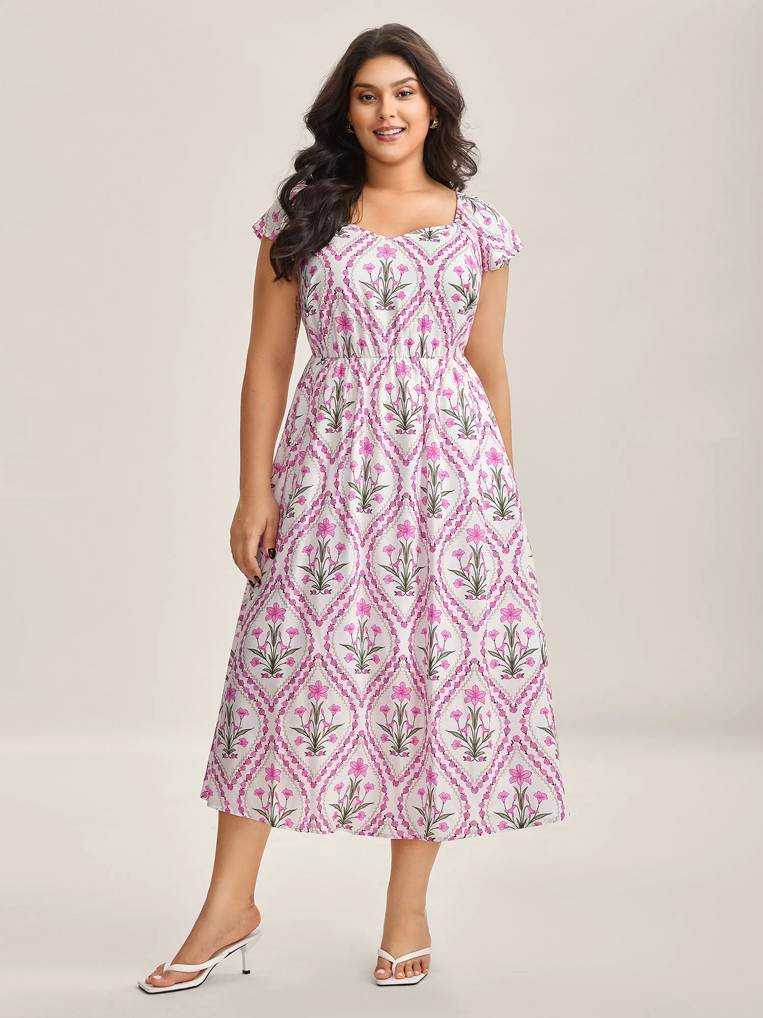 Floral Print Pockets Midi Dress sold by Bloomchic product image thumbnail 2