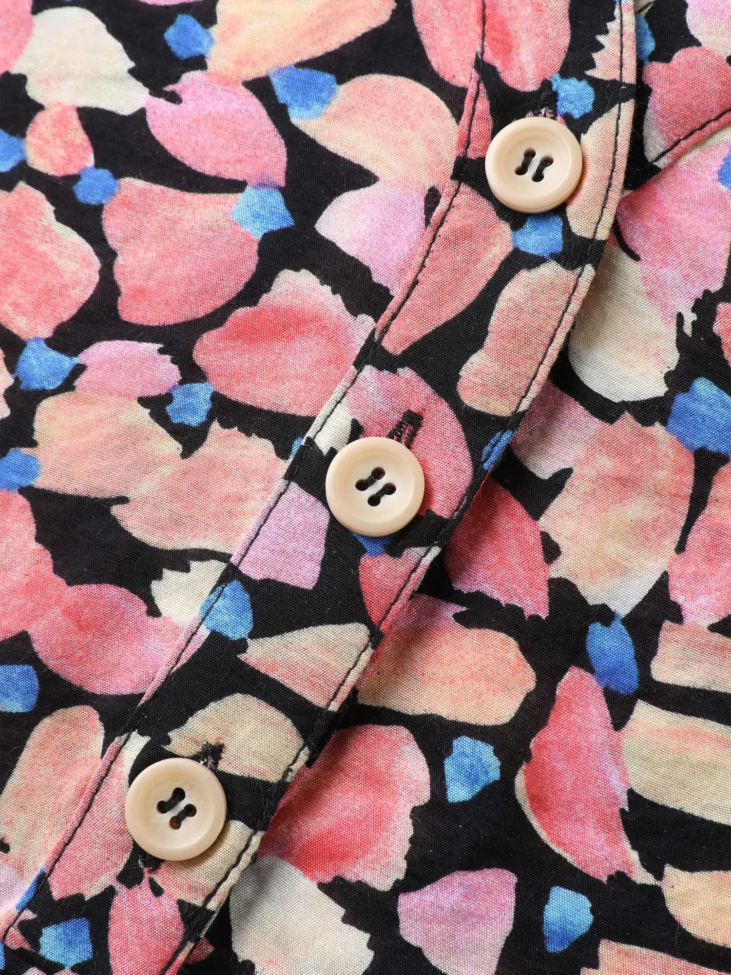Floral Notched Collar Button Detail Blouse sold by Bloomchic product image thumbnail 5